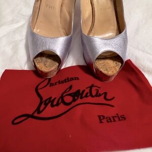 Louboutin METALLIC Lilac heels